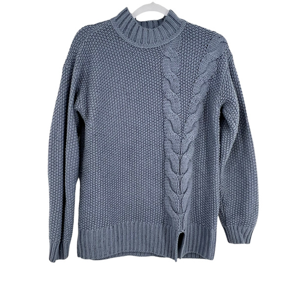 Simply Vera Vera Wang Sweaters - SIMPLY VERA VERA WANG Women's M Cable Knit Lavender Blue Grey Chunky Sweater